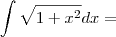 \int \sqrt{1+x^2}dx=