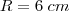 R = 6\;cm R = 6\;cm