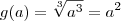 g(a)=\sqrt[3]{a^3}=a^2