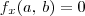 f_{x}(a,\,b) = 0 f_{x}(a,\,b) = 0