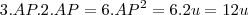 3.AP.2.AP=6.AP^2=6.2u=12u 3.AP.2.AP=6.AP^2=6.2u=12u