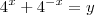 4^x+4^{-x}=y