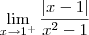 \lim_{x\rightarrow 1^{+}}\frac{|x-1|}{x^2-1} \lim_{x\rightarrow 1^{+}}\frac{|x-1|}{x^2-1}