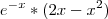 e^{-x}*(2x-x^2) e^{-x}*(2x-x^2)