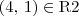(4,\,1)\in \textrm{R2} (4,\,1)\in \textrm{R2}