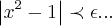 \left|{x}^{2}-1 \right|\prec \epsilon...