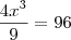 \frac{4x^3}{9}=96
