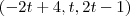(-2t+4,t,2t-1)