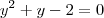 y^2+y-2=0