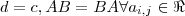 d= c,    AB = BA       \forall a_{i,j} \in \Re