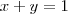 x+y=1 x+y=1