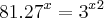 81.{27}^{x}={3}^{x}^{2}