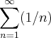 \sum_{n=1}^{\infty}(1/n) \sum_{n=1}^{\infty}(1/n)