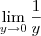 \lim_{y \to 0} \frac{1}{y} \lim_{y \to 0} \frac{1}{y}