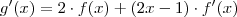 g'(x)=2 \cdot f(x)+(2x-1) \cdot f'(x)