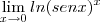 \lim_{x\to0}\(ln(senx)^x