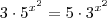 3\cdot {5}^{{x}^{2}} = 5\cdot {3}^{{x}^{2}} 3\cdot {5}^{{x}^{2}} = 5\cdot {3}^{{x}^{2}}