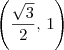 \left(\frac{\sqrt{3}}{2},\, 1\right) \left(\frac{\sqrt{3}}{2},\, 1\right)