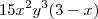15x^2y^{3}(3-x) 15x^2y^{3}(3-x)