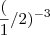 \frac(1/2)^{-3} \frac(1/2)^{-3}