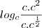 log_c\frac{c.c^2}{c.c^{\frac{1}{2}}}