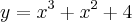 y={x}^{3}+{x}^{2}+4