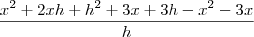 \frac{{x}^{2}+2xh+{h}^{2}+3x+3h-{x}^{2}-3x}{h}