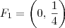 F_1 = \left(0,\, \frac{1}{4}\right)
