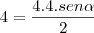 4=\frac{4.4.sen\alpha}{2}