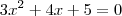 3x^2+4x+5=0