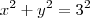 x^2+y^2=3^2