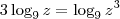 3 \log_9 z = \log_9 z^3