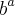 {b}^{a} {b}^{a}