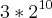 3*{2}^{10} 3*{2}^{10}
