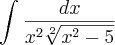 \int_{}^{}\frac{dx}{{x}^{2}\sqrt[2]{{x}^{2}-5}}