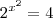 {2}^{{x}^{2}}=4