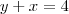 y+x=4