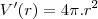 V'(r)=4\pi.r^2 V'(r)=4\pi.r^2
