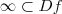 \infty \subset Df