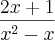 \frac{2x+1}{{x}^{2}-x}