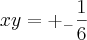 xy ={+}_{-}\frac{1}{6} xy ={+}_{-}\frac{1}{6}