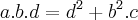 a.b.d={d}^{2}+{b}^{2}.c a.b.d={d}^{2}+{b}^{2}.c