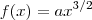 f(x) = ax^{3/2} f(x) = ax^{3/2}