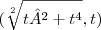 (\sqrt[2]{t²+t^4} , t)
