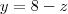 y=8-z y=8-z