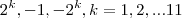 {2}^{k},-1,-{2}^{k},k=1,2,...11} {2}^{k},-1,-{2}^{k},k=1,2,...11}