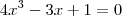 4{x}^{3}-3x+1=0