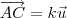 \overrightarrow{AC} = k\vec{u} \overrightarrow{AC} = k\vec{u}