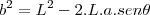 b^2=L^2-2.L.a.sen\theta