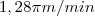 1,28\pi m/min 1,28\pi m/min